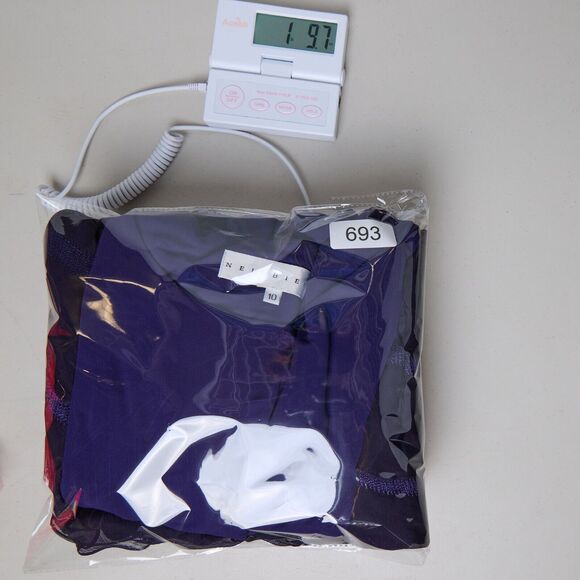 Neil Bieff Purple Skirt Set Sz 10 Long Sleeve Top Maxi Tiered Ruffle Formal Read - Picture 16 of 16